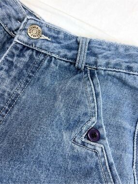 Vintage Cheenos High Waist Denim Jeans Snap Pockets Sz 28